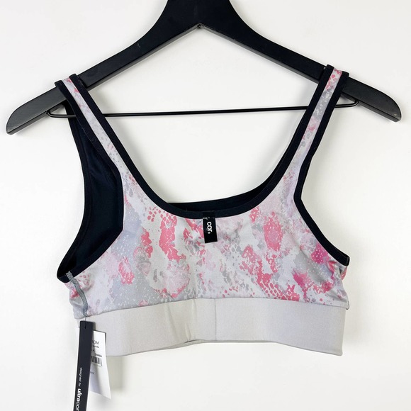 NWT Ultracor Nordstrom (S) Chameleon Scoop Neck Bra Zinnia Gray Pink - Picture 4 of 7
